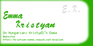 emma kristyan business card